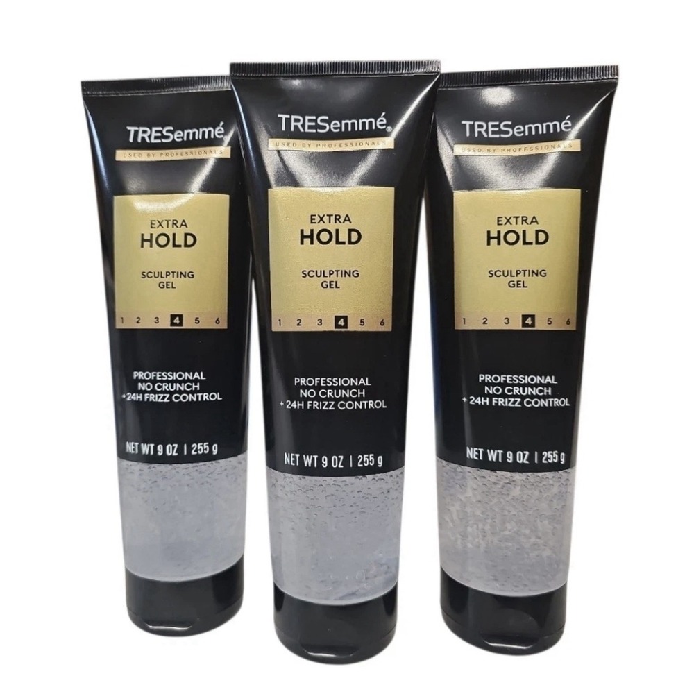 Lot of 3 TRESemme Extra‎ Hold Sculpting Gel 4 Professional 24H Frizz Control 9oz